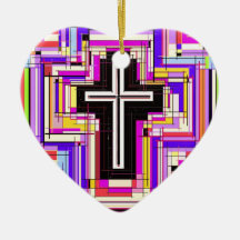religious christian cross christmas ornament