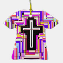religious christian cross christmas tree ornament