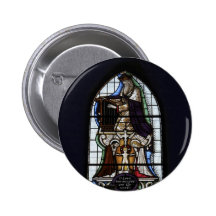 Religious Stained Glass Window Button