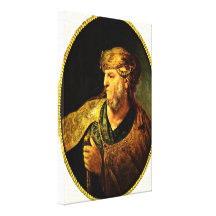 Rembrandt van Rijn - Man in oriental dress Gallery Wrapped Canvas