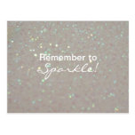 Remember to sparkle - faux glitter post card