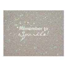 Remember to sparkle - faux glitter post card