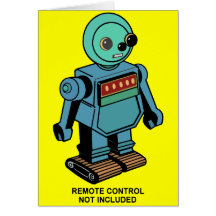 Remote Control Not Included Robot Greeting Card