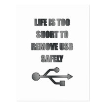 remove USB safely Postcard