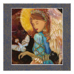 Renaissance Angel & Dove Christmas Invitation