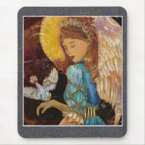 Renaissance Angel & Dove Christmas mousepads