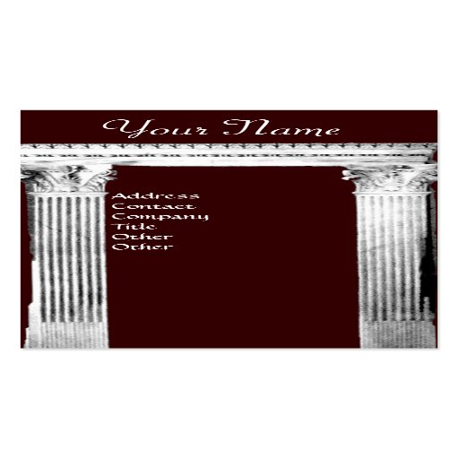 RENAISSANCE GATE ,brown Business Card Templates