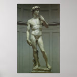 Renaissance Marble Statue of David by Michelangelo Print