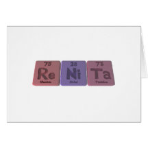 Renita as Rhenium Nickel Tantalum Greeting Card