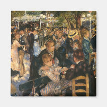 Renoir's Bal du   de la Galette (1876) Refrigerator Magnet
