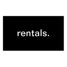 Rentals Business Card Templates