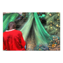 Repairing the Net, Cape Coast Ghana Art Photo