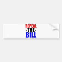 Repeal The Bill Bumper Stickers