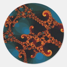 Repeat Fractal Round Sticker