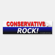 Republican "Conservatives Rock!" sticker Bumper Stickers