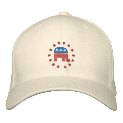 Republican Elephant with Star Logo Political Baseball Cap