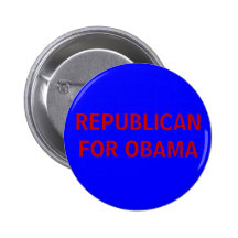 Republican for Obama Pinback Buttons