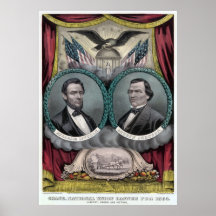 Republican Presidential Ticket 1864 Print