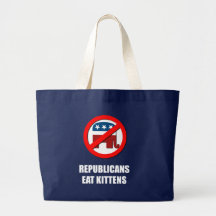 Republicans eat kittens canvas bag