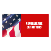 Republicans eat kittens photo cards