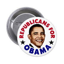 Republicans For Barack Obama Button