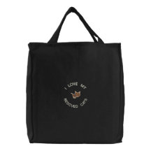 Rescue Cats Funny Embroidered Tote Bag