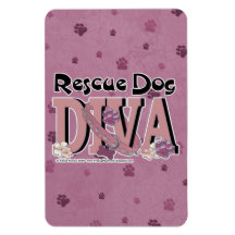 Rescue Dog DIVA Vinyl Magnets
