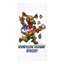 RESCUE DOGS ROCK!! CUSTOMIZED PHOTO CARD