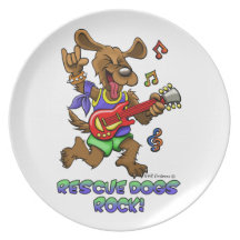 RESCUE DOGS ROCK PARTY PLATE