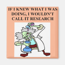 research  joke fridge magnet