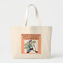 research  joke tote bag