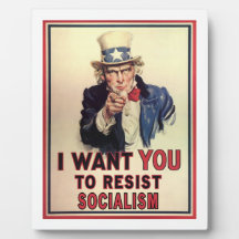 Resist Socialism Photo Plaque