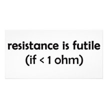 resistance is futile personalized photo card