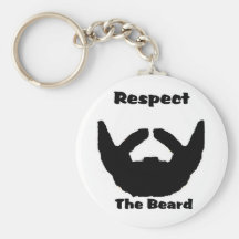 respect the beard key chain