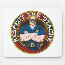 Respect the 'Stache Police Officer Mousemat