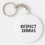 Respect Zebras Keychain