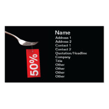 Restaurant discount business cards