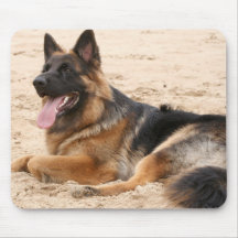 Resting German Shepherd Dog Mouse Pad