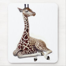 Resting Giraffe Mousepad