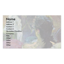 Resting Model By Toulouse-Lautrec Henri De Business Card Template