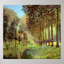 Resting on the river bank by Alfred Sisley Posters