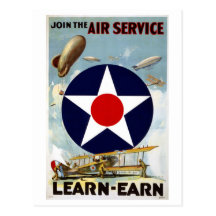 (restored) World War I Join the Air Service Postcards