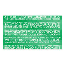Resume Style - Green Business Card Templates