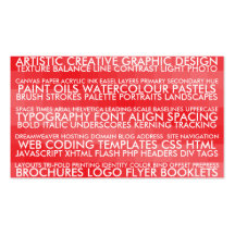 Resume Style - Red Business Cards