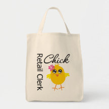 Retail Clerk Chick Canvas Bags
