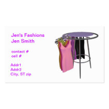 Retail Dress Rack Business Card