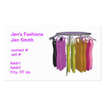 Retail Dress Rack Business Card Templates
