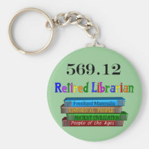 Retired Librarian 569.0 (Dewey Decimal System) Keychain