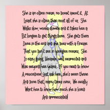 Retired Nurse Art Print "Appreciated"