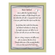 Retired Nurse Poem gifts by ~~Gail Gabel, RN Post Cards